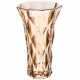 Vaso 14,5cm X 7,5cm X 25cm De Vidro Diamond Âmbar Metalizado